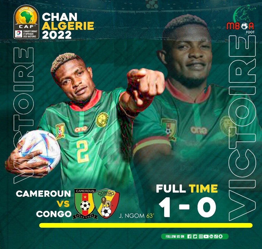 CHAN 2022: Le Cameroun Vainqueur Du Derby De l’Afrique Centrale.